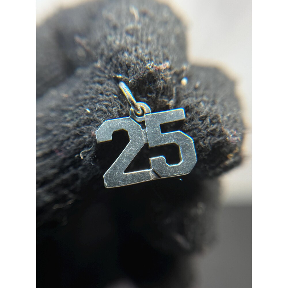 James Avery Sterling Silver 25 Charm Pendant 925 Retired Number Charm